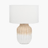 Amalia Natural Ombre Textured Stoneware Table Lamp Base