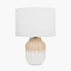 Amalia Natural Ombre Textured Stoneware Table Lamp Base