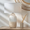 Amalia Natural Ombre Textured Stoneware Tall Table Lamp Base