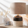 Lotta Black and Natural Stoneware Table Lamp Base