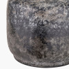 Vulcan Textured Volcanic Effect Grey Small Stoneware Table Lamp Base with Harry 30cm Black Cotton Mix Cylinder Lampshade