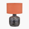 Vulcan Textured Volcanic Effect Grey Small Stoneware Table Lamp Base