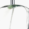 Hallie Clear Glass and Grey Shade Table Lamp