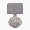 Allona Grey Wash Rattan Table Lamp