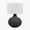 Allona Black Rattan Table Lamp