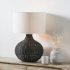 Allona Black Rattan Table Lamp