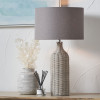 Anika Grey Wash Rattan Bottle Table Lamp