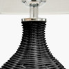 Anika Black Rattan Bottle Table Lamp