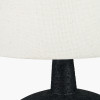 Elio Black and Wood Effect Textured Ceramic Table Lamp