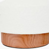 Elio White and Wood Effect Textured Ceramic Table Lamp