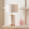 Carrara Natural Stone Effect Ceramic Table Lamp