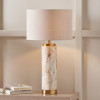 Carrara Natural Stone Effect Ceramic Tall Table Lamp