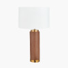 Carrara Wood Effect Ceramic Tall Table Lamp