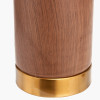 Carrara Wood Effect Ceramic Tall Table Lamp