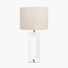 Block White Ceramic Tall Table Lamp