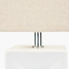 Block White Ceramic Tall Table Lamp