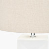 Block White Ceramic Tall Table Lamp