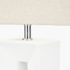 Block White Ceramic Tall Table Lamp