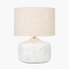 Flora White Small Floral Ceramic Table Lamp