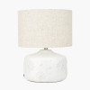 Flora White Small Floral Ceramic Table Lamp