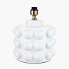 Serenity White Bobbled Ceramic Large Table Lamp Base