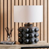 Serenity Black Bobbled Ceramic Large Table Lamp Base