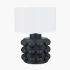 Serenity Black Bobbled Ceramic Large Table Lamp Base