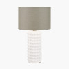 Sohan White Bobbled Ceramic Tall Table Lamp Base