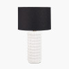 Sohan White Bobbled Ceramic Tall Table Lamp Base