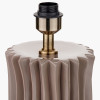 Devony Taupe Pleated Ceramic Table Lamp Base