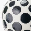 Larisa Black Polka Dot Ceramic Table Lamp Base with Rouen 35cm White Boucle Cylinder Lampshade