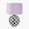 Larisa Black Polka Dot Ceramic Table Lamp Base