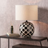 Larisa Black Polka Dot Ceramic Table Lamp Base