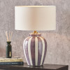 Priscilla Lilac Stripped Ceramic Table Lamp Base