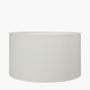 Emerayn Koi Natural Ceramic Table Lamp Base with Henry 40cm White Handloom Cylinder Lampshade