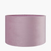 Thea Lillac and Gold Leaf Ceramic Table Lamp Base with Rene 35cm Blush Velvet Cylinder Lampshade