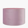 Thea Lillac and Gold Leaf Ceramic Table Lamp Base with Rene 35cm Blush Velvet Cylinder Lampshade