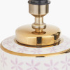 Thea Lillac and Gold Leaf Ceramic Table Lamp Base