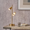 Alondra Gold Metal and White Glass LED Table Lamp