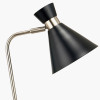 Benedict Black and Brushed Silver Metal Table Lamp