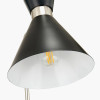 Benedict Black and Brushed Silver Metal Table Lamp