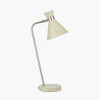 Benedict Sage and Brushed Silver Metal Table Lamp