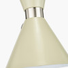 Benedict Sage and Brushed Silver Metal Table Lamp