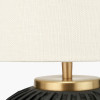 Ezekiel Black Terracotta Textured Ball Table Lamp