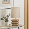 Amir Natural Mango Wood 3 Pebble Table Lamp