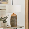 Caspian Natural Mango Wood Grooved Table Lamp