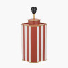 Raya Cinnamon and White Hand Painted Metal Table Lamp Base