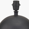 Benio Matt Black Metal Spherical Table Lamp Base