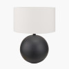 Benio Matt Black Metal Spherical Table Lamp Base