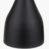 Llora Matt Black Metal Curved Table Lamp Base with Henry 35cm White Handloom Cylinder Lampshade